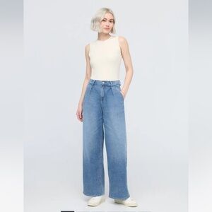 DU/ER Performance Denim Lite Pleated Pant - Slate Indigo